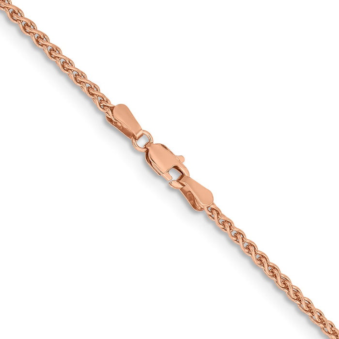 Shop Stylish 14K Rose Gold 20-Inch Spiga Chain - 2.1mm Solid Polished-3