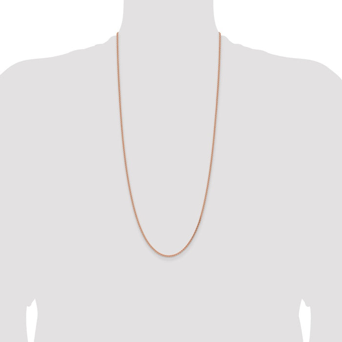 Buy Exclusive 14K Rose Gold 30-Inch Polished Spiga Chain - 2.1mm Luxury-4