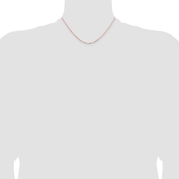 High-Quality 14K Rose Gold .95mm Box Link Chain 16-Inch - Stylish Design!-4