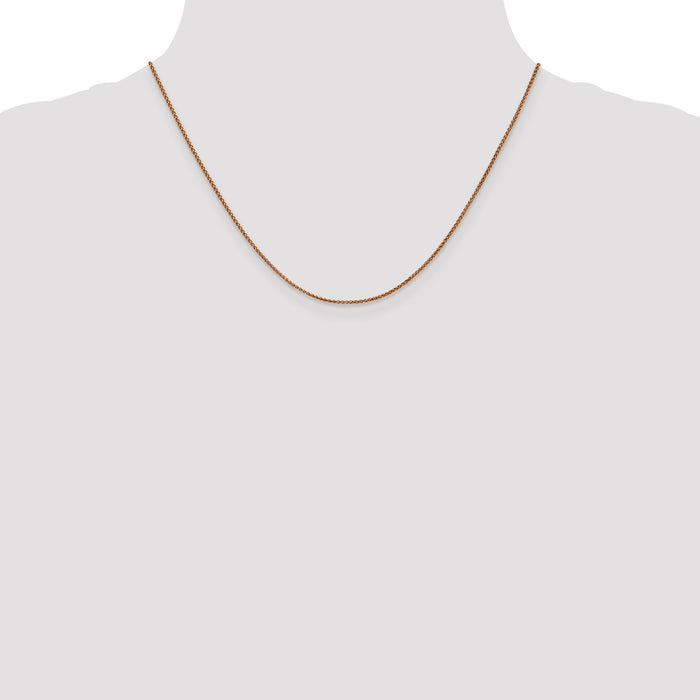 Buy Exclusive 14K Rose Gold 18-Inch Diamond-Cut Spiga Chain - 1.25mm, Stylish!-4