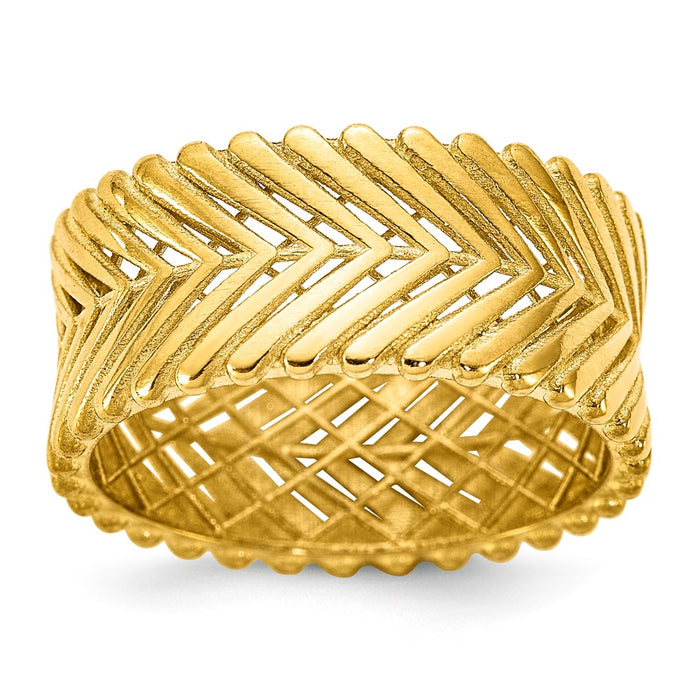 Buy 14K Gold Polished Fancy Ring - Stylish Design, Affordable Luxury Jewelry-1