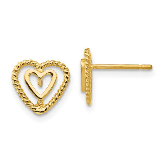 Buy Stylish 14K Gold Heart-Shaped Earrings - Affordable Luxury for You