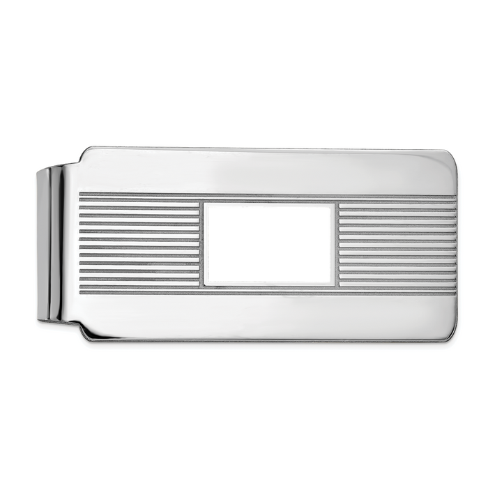 Buy Stylish Rhodium-Plated Sterling Silver Picture Money Clip - Affordable Luxury-2