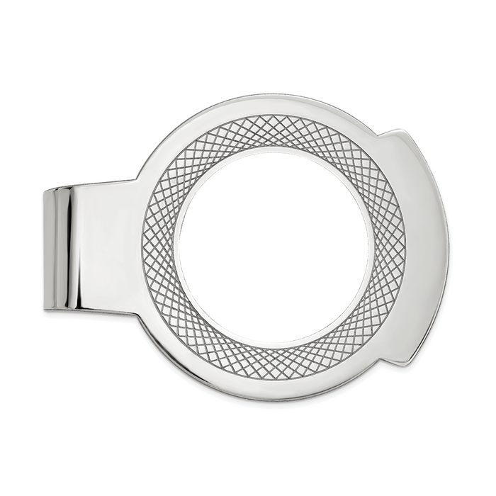 Exclusive Rhodium-Plated Sterling Silver Picture Money Clip - Stylish Value-2