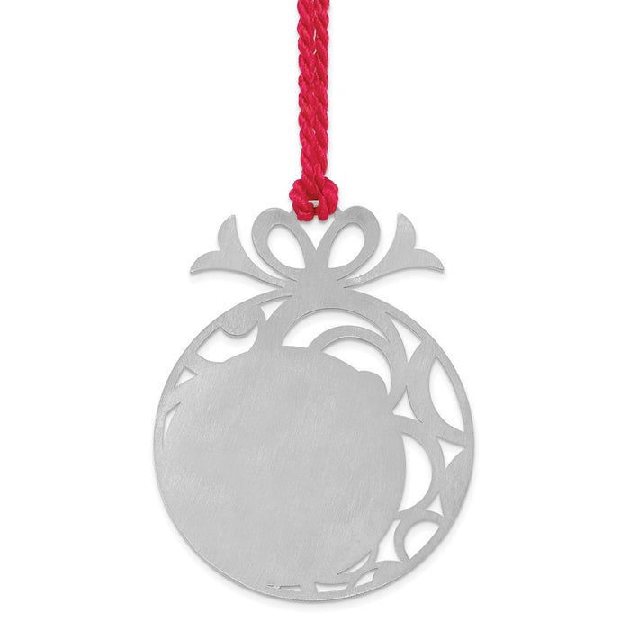Exclusive Rhodium-Plated Sterling Silver Large Circle Photo Ornament - Stylish Design-3