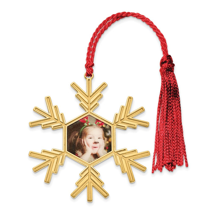 Buy Exclusive Sterling Silver & Gold-Plated Snowflake Photo Ornament - Stylish!-1