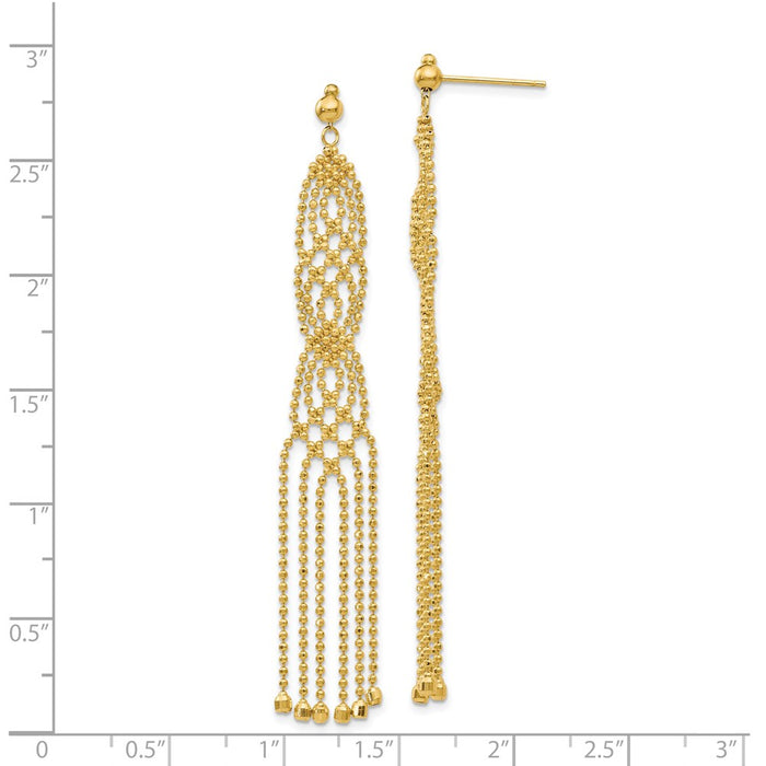 Exclusive 14K Gold Beaded Earrings - Stylish & Affordable Luxury Accessory-4