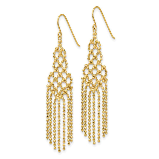 Buy Stylish 14K Gold Beaded Chain Earrings - Luxury Accessory, Perfect Value