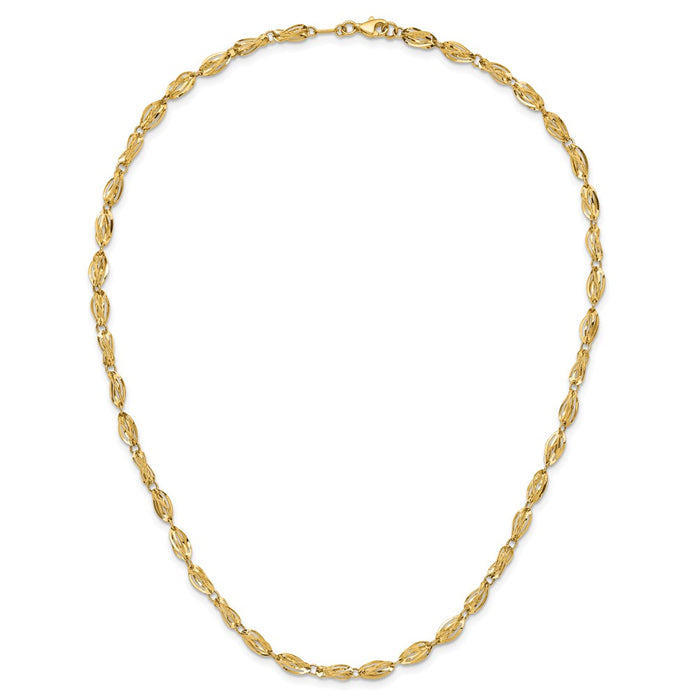 Buy 14K Elegant Link Necklace - Stylish Design, Affordable Luxury, 18" Length-4