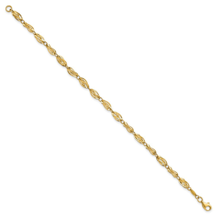 Shop 14K Gold Elegant Polished Bracelet - Stylish Design, Affordable Luxury!-2