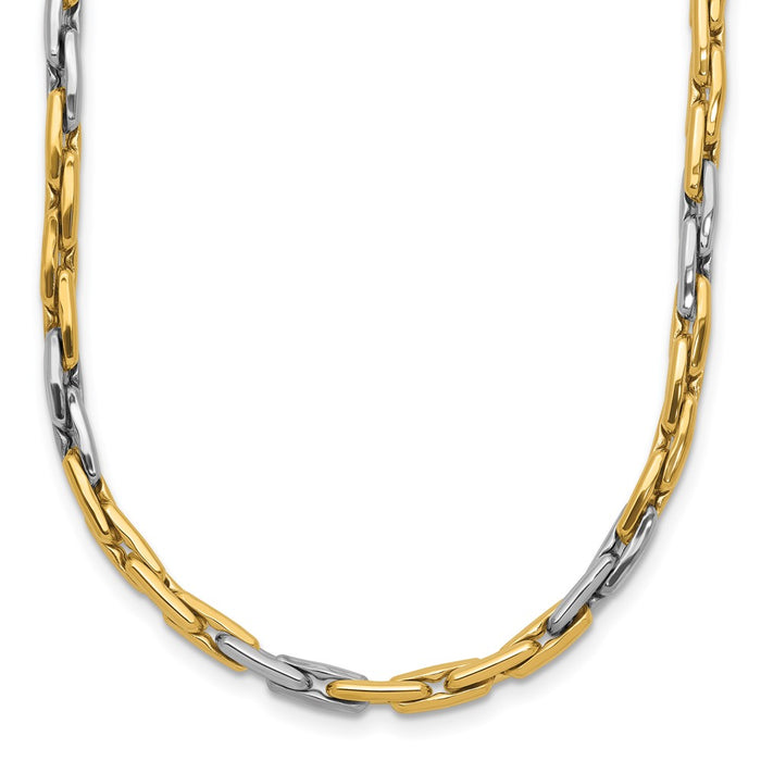 Buy Exclusive 14K Two-Tone Polished Necklace | Stylish Link Design-1