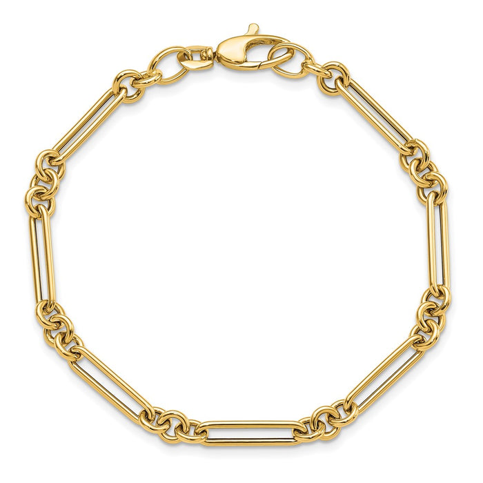 Buy Stylish 14K Gold Polished Fancy Link Bracelet - Affordable Luxury Accessory-3