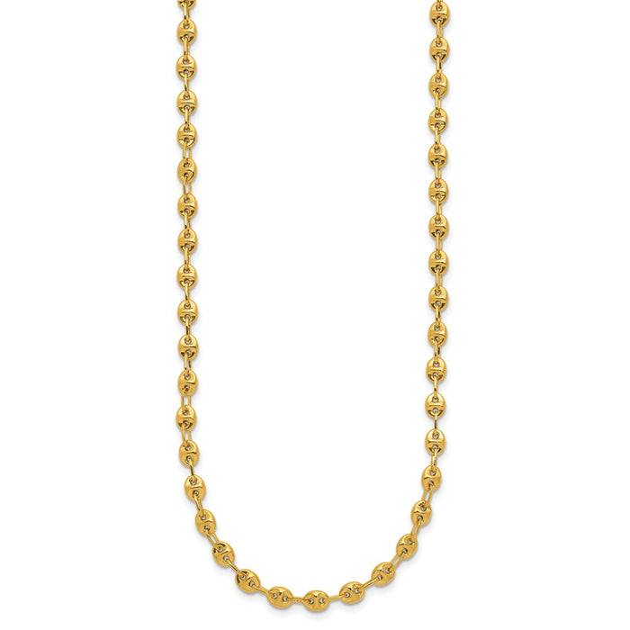 Shop 14K Gold Polished Fancy Link Necklace - Stylish Elegance at Great Value-2