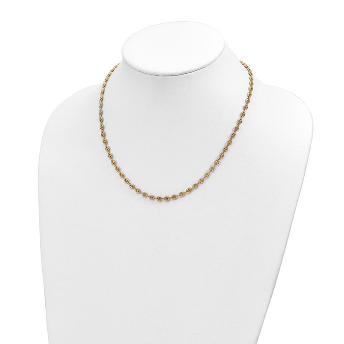 Shop 14K Gold Polished Fancy Link Necklace - Stylish Elegance at Great Value-3
