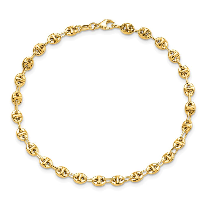 Buy Stylish 14K Gold Polished Fancy Link Bracelet - 7.5", 10g Luxury Jewelry-4