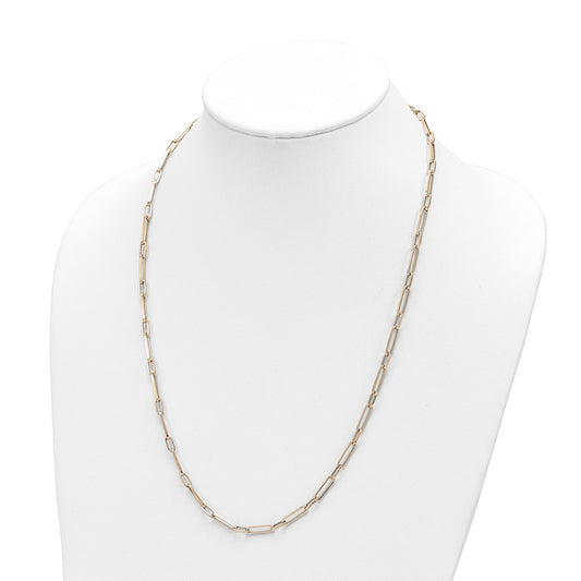 Shop 14K Gold Polished Oval Link Necklace - Stylish Design, 18", Luxury Value!