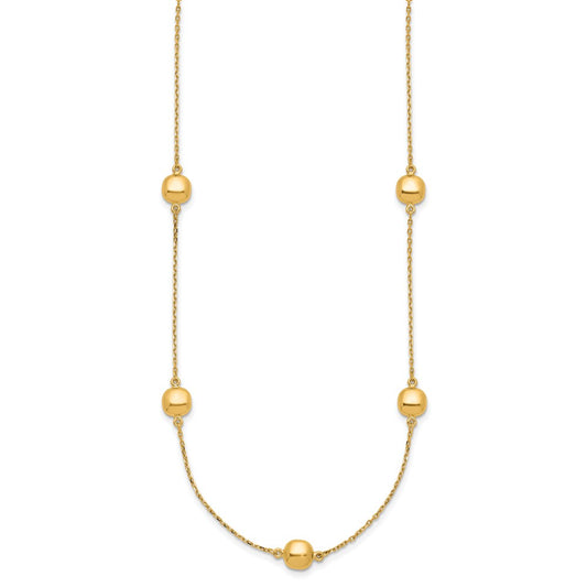 Shop Stylish 14K Gold 5-Station Necklace - 16 Inches with 2-Inch Extension