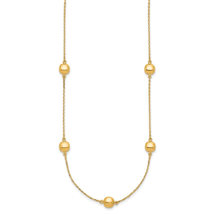 Shop Stylish 14K Gold 5-Station Necklace - 16 Inches with 2-Inch Extension-2
