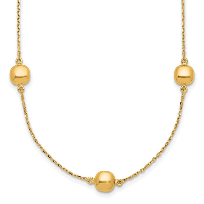 Shop Stylish 14K Gold 5-Station Necklace - 16 Inches with 2-Inch Extension-1