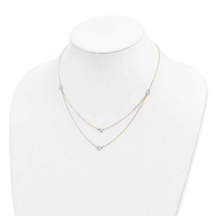 Shop Exclusive 14K Two-Tone Polished Double Disc Necklace - Stylish Design!-4
