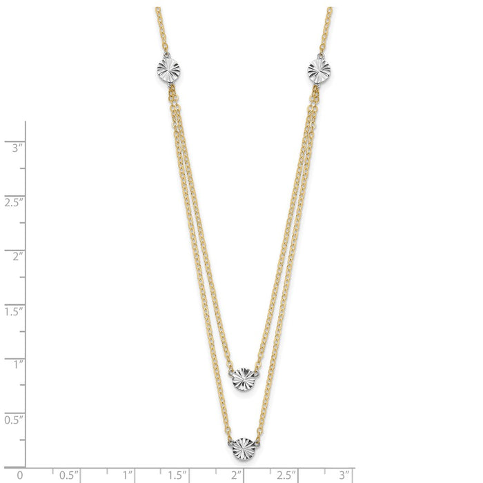 Shop Exclusive 14K Two-Tone Polished Double Disc Necklace - Stylish Design!-3