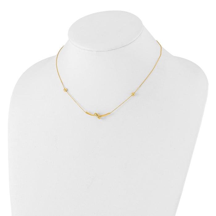 Shop Exclusive 14K Gold Polished Knotted Pendant Necklace - 16" + 2" Extension-3