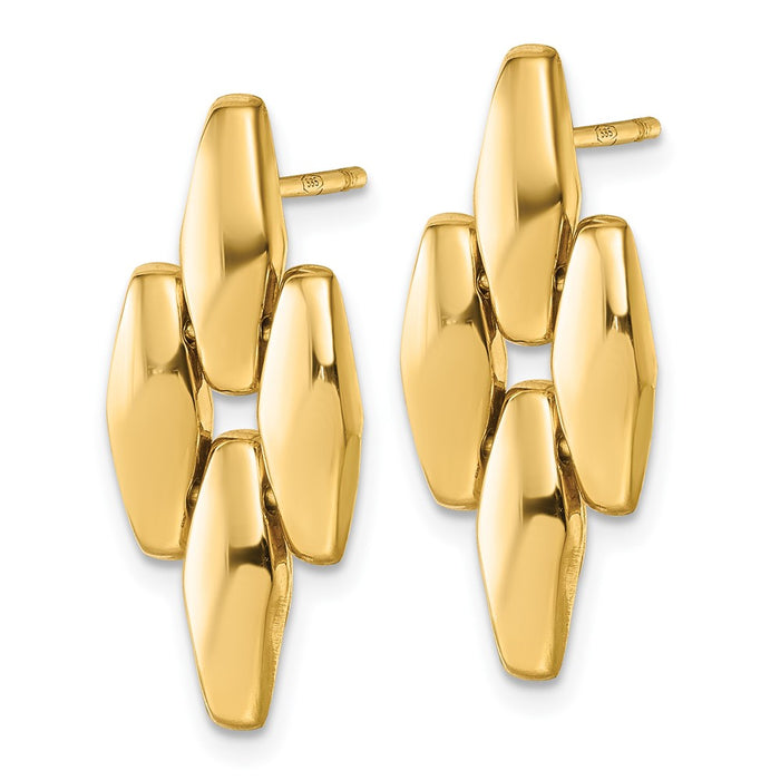 Shop 14K Gold Polished Geometric Dangle Earrings | Stylish & Affordable Design-2
