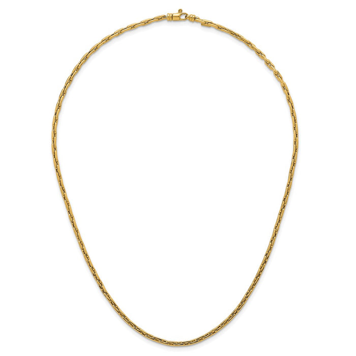 High-Quality 14K Gold Polished Fancy Link Necklace - 18 Inches, Stylish Value!-4