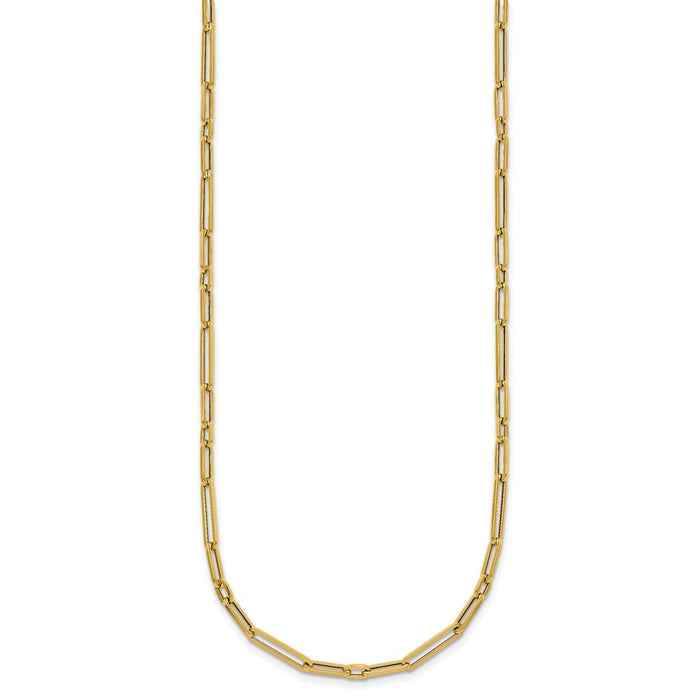 Buy Stylish 14K Gold Polished Paperclip Link Necklace - 17 Inches, Luxury Design-2