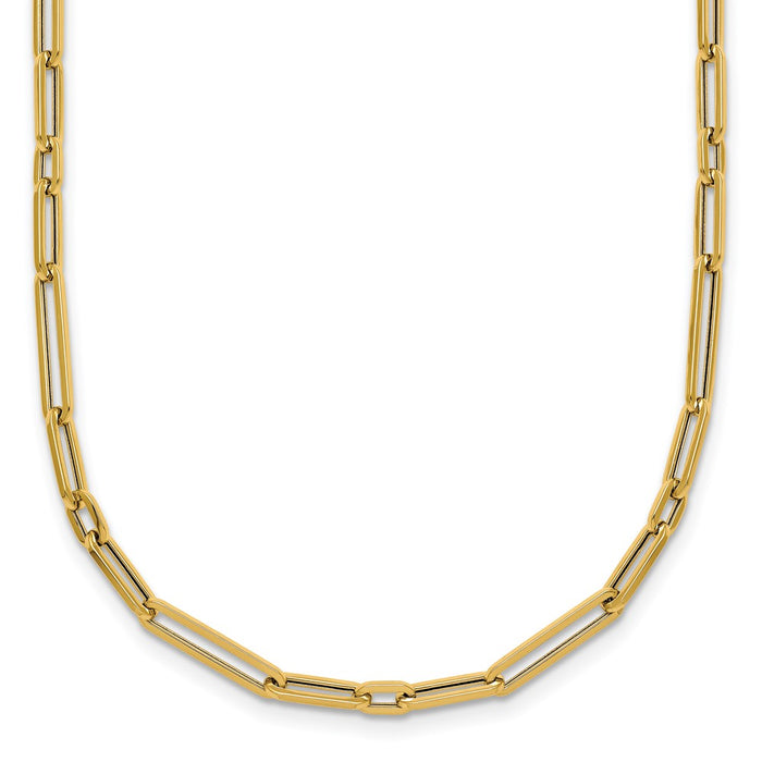 Buy Stylish 14K Gold Polished Paperclip Link Necklace - 17 Inches, Luxury Design-1