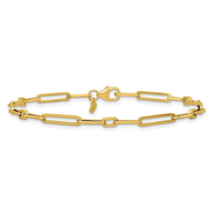 Buy Stylish 14K Gold Paperclip Link Bracelet - 7.5 Inches, Luxury Design-3