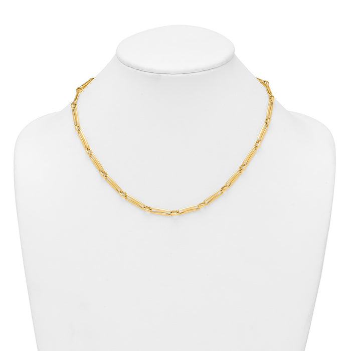 Shop Exclusive 14K Gold Polished 5mm Fancy Necklace - Stylish 18-Inch Design-3