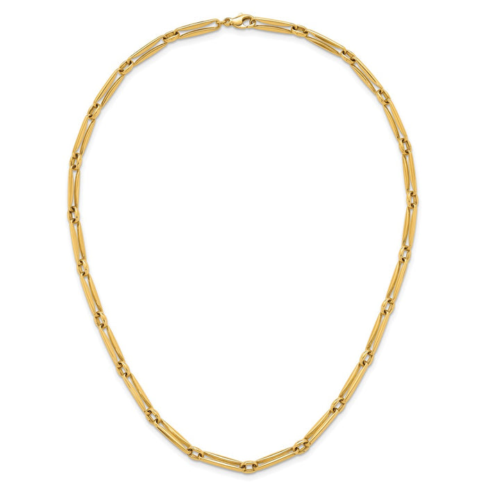 Shop Exclusive 14K Gold Polished 5mm Fancy Necklace - Stylish 18-Inch Design-4