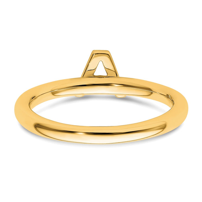 Shop Stylish 14K Gold Stackable Diamond Initial A Ring - Affordable Luxury!-4