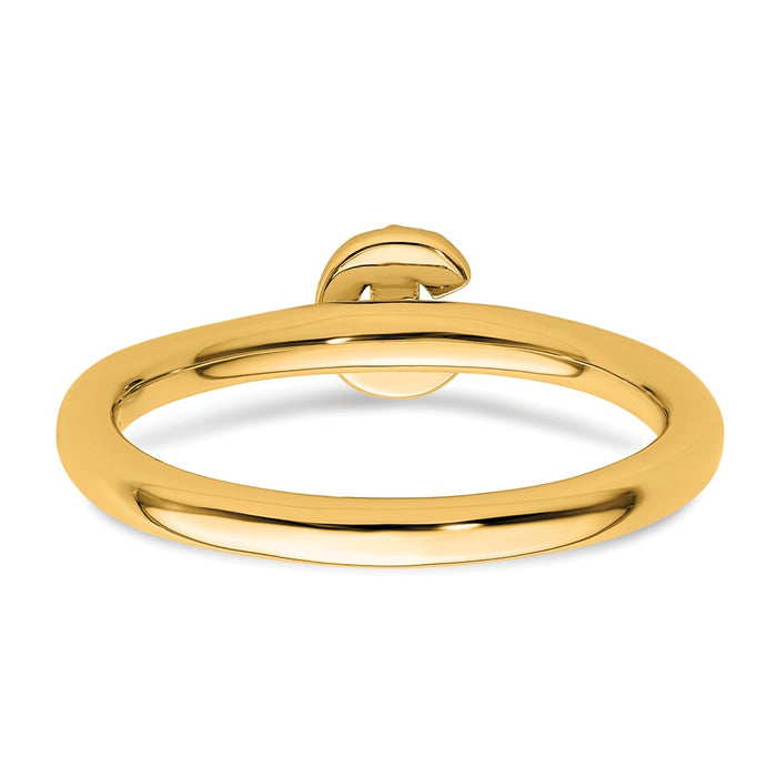 Shop Exclusive 14K Gold Stackable Diamond Initial C Ring - Stylish & Affordable-4