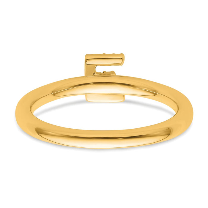 Shop Stylish 14K Gold Stackable Diamond Initial E Ring - Luxury Design-4