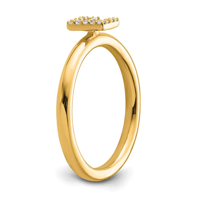 Shop Stylish 14K Gold Stackable Diamond Initial E Ring - Luxury Design-5