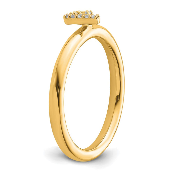 Shop Stylish 14K Gold Stackable Diamond Initial F Ring - Luxury Design, Affordable Price-5