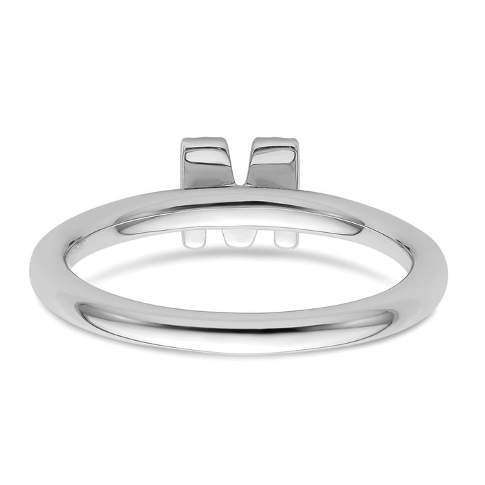 Buy Exclusive 14K White Gold Diamond Initial "M" Stackable Ring - Stylish Value-4