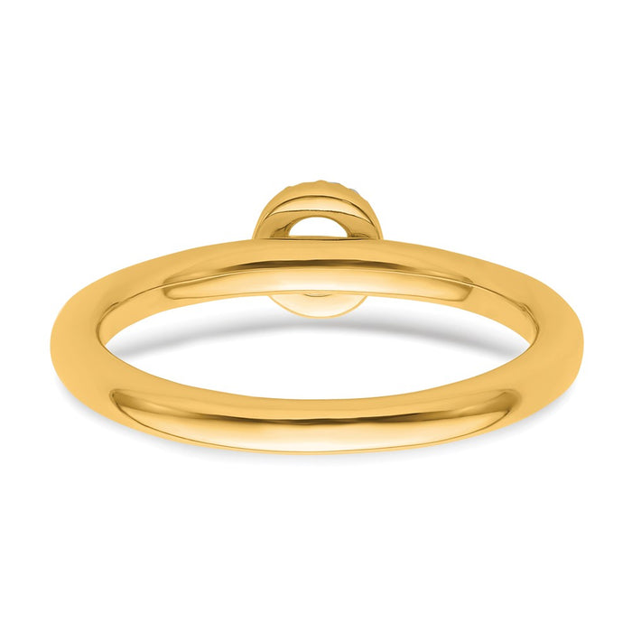 Shop 14K Gold Stackable Diamond Initial "O" Ring - Stylish and Affordable Luxury!-4