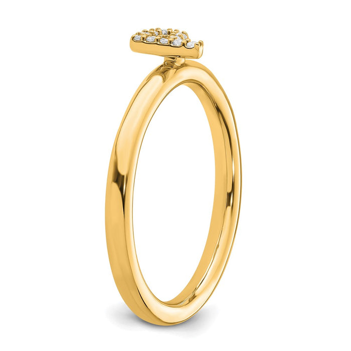 Buy Stylish 14K Gold Stackable Diamond Initial P Ring - Affordable Luxury-5
