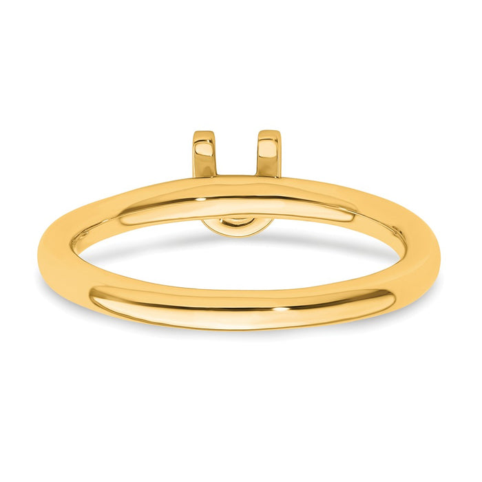 Shop Stylish 14K Gold Stackable U Initial Diamond Ring - Affordable Luxury Design-4