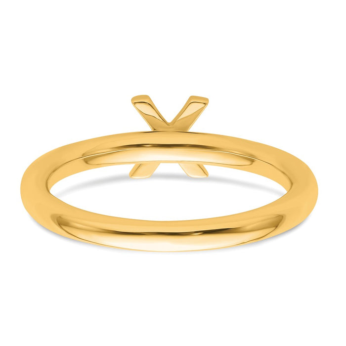 Buy Stylish 14K Gold Stackable Diamond Initial "X" Ring - Luxury Design, Affordable Price-4