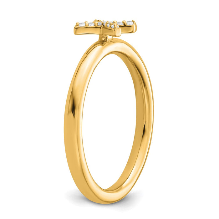 Buy Stylish 14K Gold Stackable Diamond Initial "X" Ring - Luxury Design, Affordable Price-5