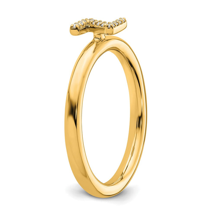 Shop Stylish 14K Gold Stackable Diamond Initial Z Ring - Luxury Design, Affordable Price-5