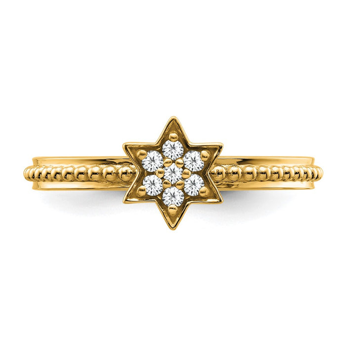 Exclusive 14K Diamond Star Stackable Ring - Stylish & Affordable Luxury-4