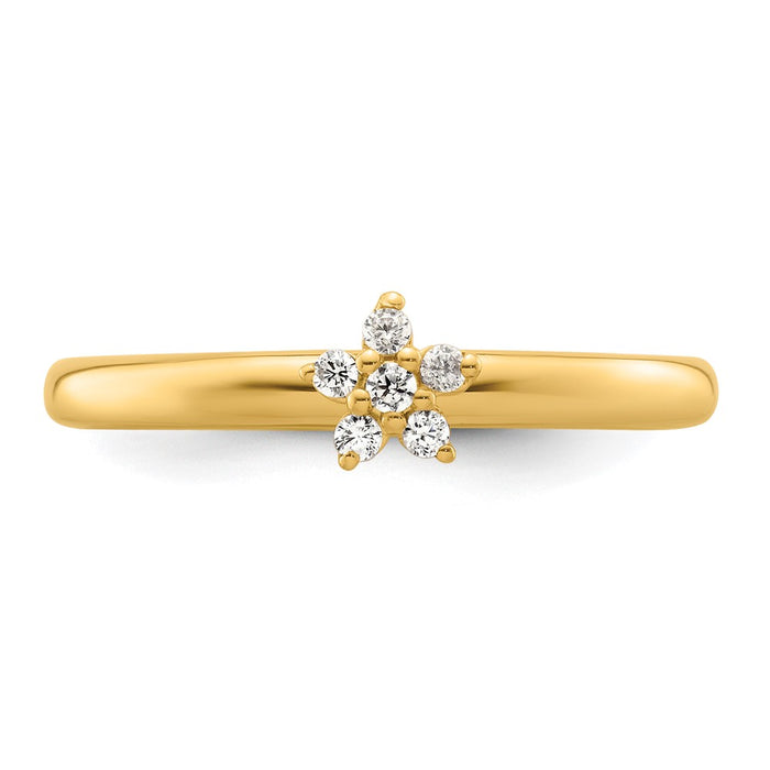 Exclusive 14K Diamond Star Stackable Ring - Stylish & Affordable Luxury-4