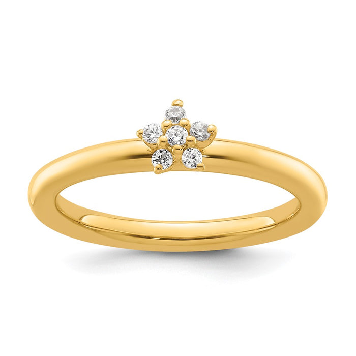 Exclusive 14K Diamond Star Stackable Ring - Stylish & Affordable Luxury-1