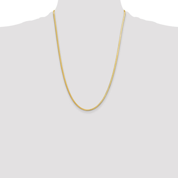 Shop Exclusive 14K Gold 2.5mm Silky Herringbone Necklace - Stylish Value!-4