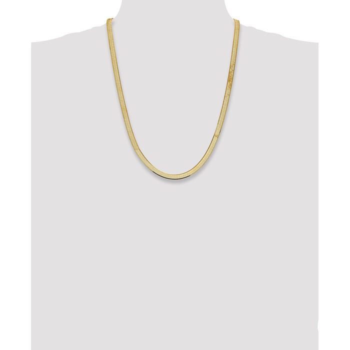 Buy Exclusive 14K Gold 24-Inch 5.5mm Herringbone Chain - Stylish & Durable-4